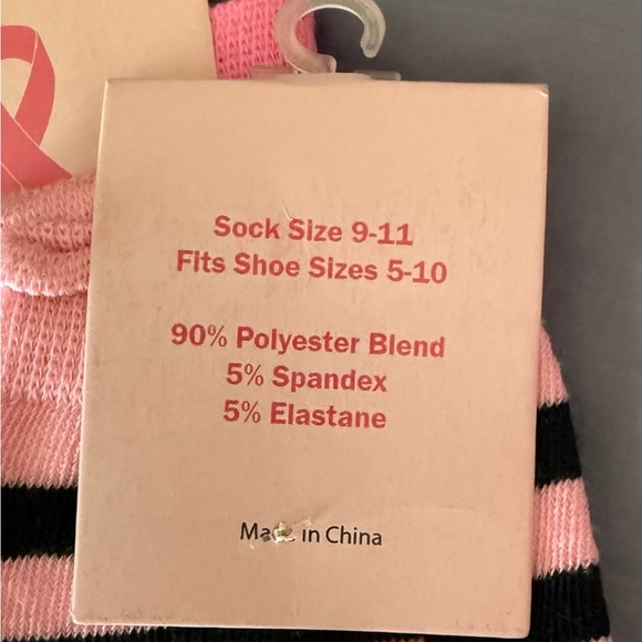Breast Cancer Awareness Socks - Pink, White, Black & Gray - Picture 3 of 3